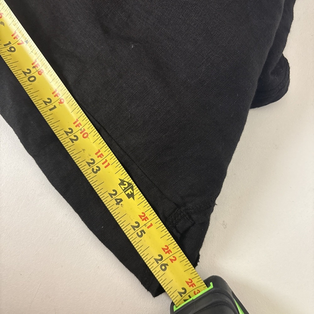 Cut Loose Womens Pants XL Black Elastic Waist 100% Linen Lagenlook Minimalist - Picture 8 of 8